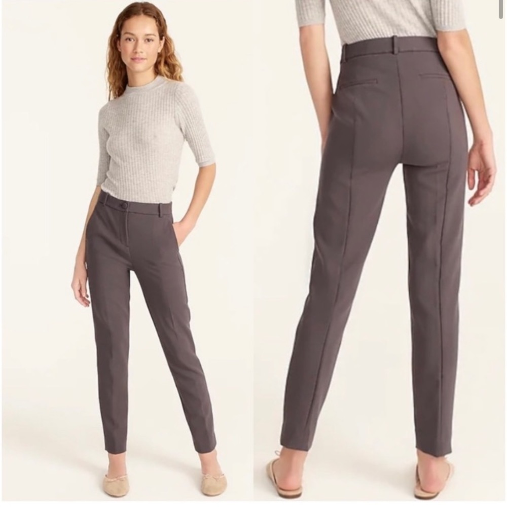 J. Crew Cameron High Rise Trousers (dark grey)